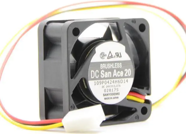 Alt view image 3 of 4 - New original San Ace Sanyo 109P0424H6D14 DC24V 0.07A 4CM 40MM 4020 3-Wire 3-Pin Inverter Cooling Fan computer case cooler