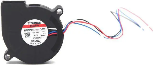 Alt view image 7 of 7 - Sunon MF50152VX-1L01C-Q99 MF50152VX-1L01C-s99 5015 DC 24v 1.95W PWM blower 6000RPM 4.8CFM 4wire lead Cooling fan