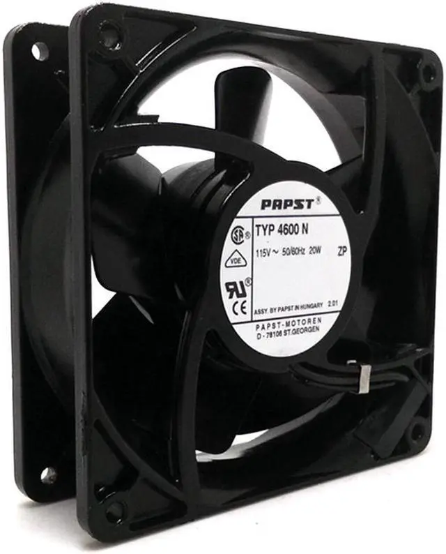 Main image of AXIAL 1238, Muffin Fan, 120V 115V AC 120mm x 38mm High Speed, for DIY Cooling Ventilation Exhaust Projects PAPST 4600N Full Metal