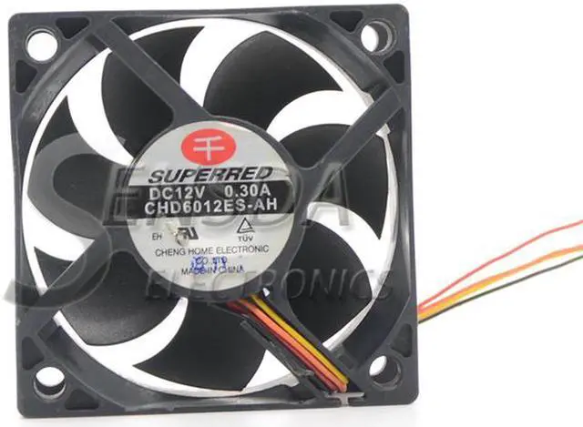 Alt view image 2 of 6 - 6cm fan case cooler Superred CHD6012ES-AH 60*60*20mm 12v 0.30A 4 line pwm computer cpu cooling fan