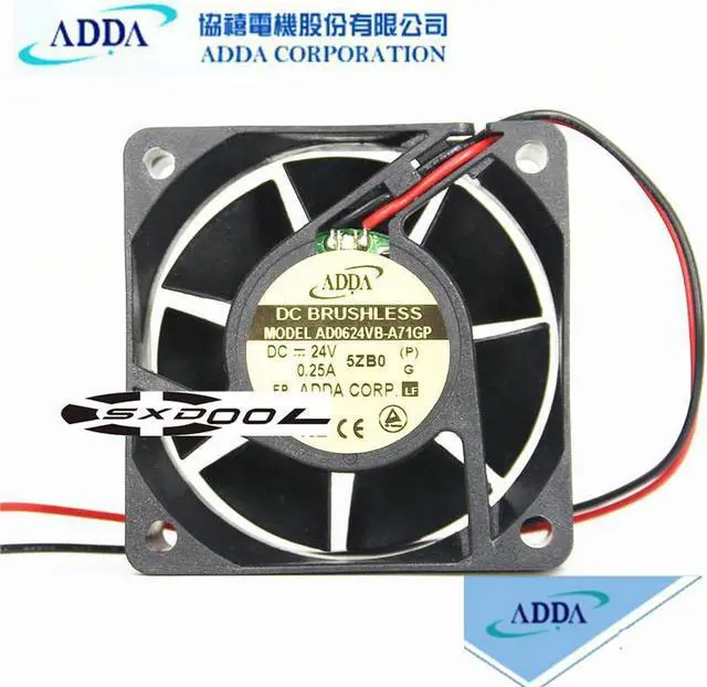 Alt view image 2 of 3 - ADDA AD0624VB-A71GP 60mm 6025 24V 0.25A DC cooling fan inverter fan 2-wire