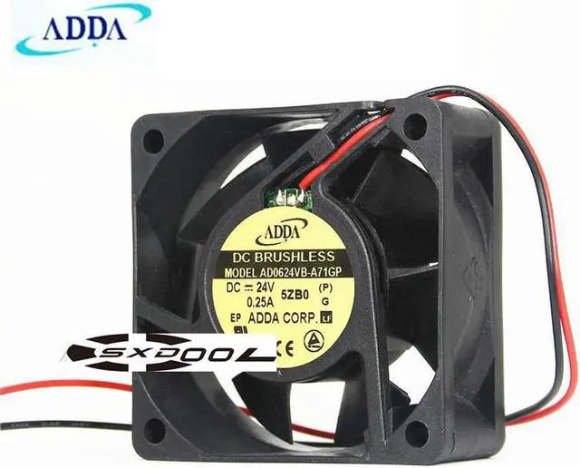 Main image of ADDA AD0624VB-A71GP 60mm 6025 24V 0.25A DC cooling fan inverter fan 2-wire