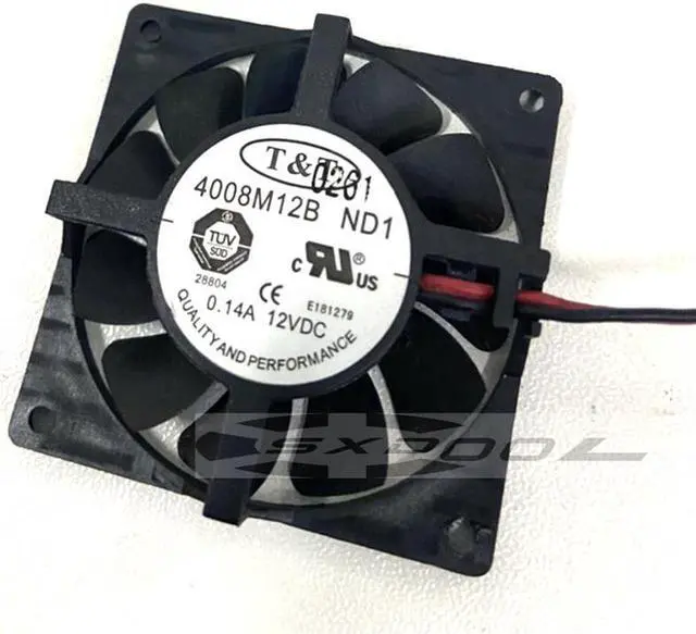 Main image of T&T 4008M12B ND1 12v 4008 40x40x8mm Hanging Frame North and South Bridge Cooling Fan