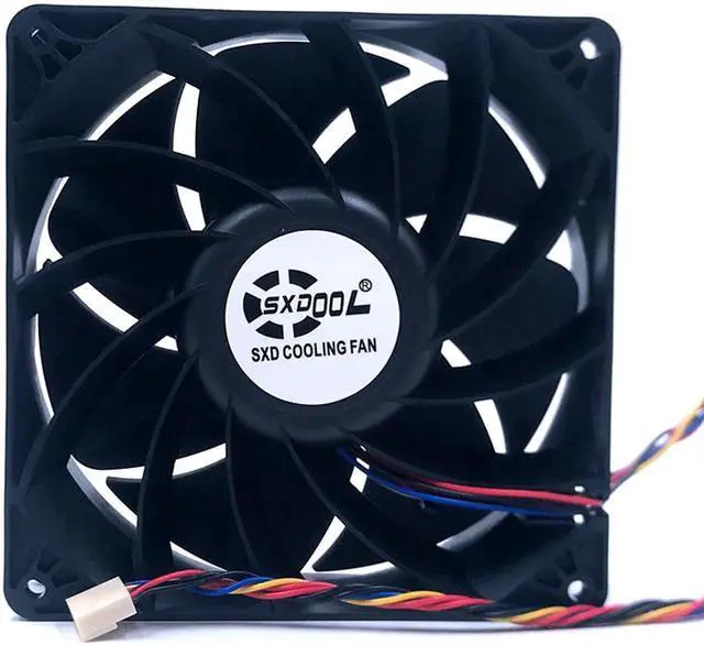 Alt view image 2 of 5 - Powerful 6Pin fan 140mm 14038 DC 12V 4A 5600RPM 280CFM E9+ E10 bitcoin miner cooling fan replace PFM1412DE