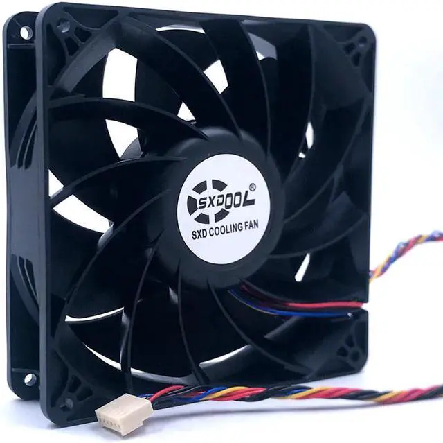 Main image of Powerful 6Pin fan 140mm 14038 DC 12V 4A 5600RPM 280CFM E9+ E10 bitcoin miner cooling fan replace PFM1412DE