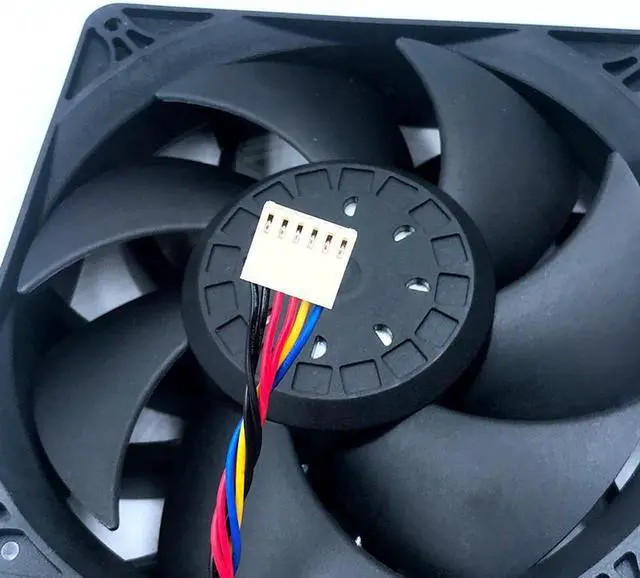 Alt view image 4 of 5 - Powerful 6Pin fan 140mm 14038 DC 12V 4A 5600RPM 280CFM E9+ E10 bitcoin miner cooling fan replace PFM1412DE