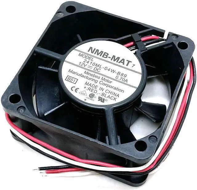 Alt view image 3 of 4 - 60mm 12V High Speed Cooling Fan,2410ML-04W-B89 2410ML-04W-B80 NMB 60X60X25mm 6cm 6500RPM for Server Power Supply PSU Cooler
