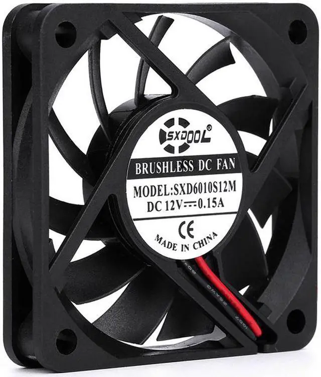 Alt view image 4 of 6 - NEW 6CM Ultrathin cooling fan 60x60x10mm 6010 DC 12V 0.15A 2-pin High speed ultra quiet Double Ball Bearing cooler