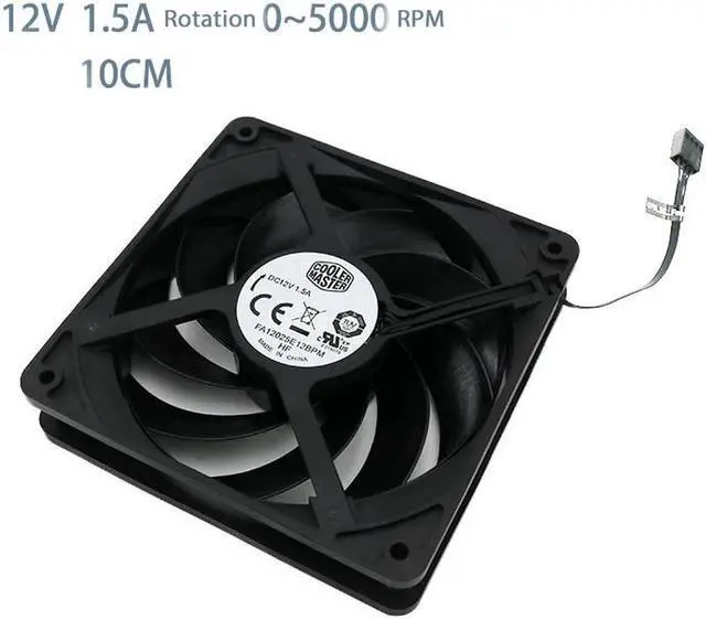 Alt view image 3 of 4 - High Speed 120mm 12cm 12025 Cooling Fan,FA12025H12BPM FA12025E12BPM 120X120X25mm 0.6A 1.5A Pwm 3000RPM 5000RPM Water Cooling