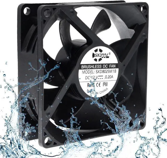 Main image of IP68 80mm 8cm Waterproof Dustproof DC 12V Cooling Fan 80X80X25mm Dual Ball Bearing 3-Pin PC Computer Chassis PSU SXDOOL SXD8025M12B