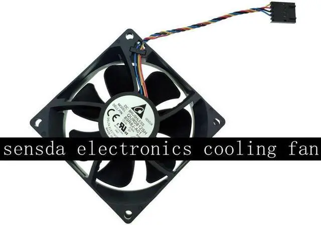 Alt view image 2 of 3 - 89R8J-A01 Delta QUR0812SH Brand New 8025 80*80*25mm DC12V 0.50A case cooling fan