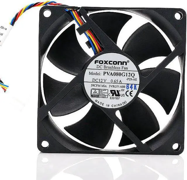 Alt view image 2 of 5 - New original Foxconn PVA080G12Q 8025 12V 0.65A 4-pin PWM CPU fan with large air volume