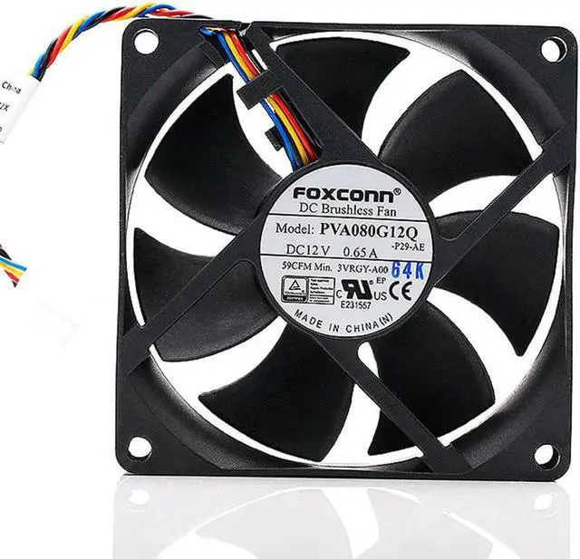 Alt view image 5 of 5 - New original Foxconn PVA080G12Q 8025 12V 0.65A 4-pin PWM CPU fan with large air volume