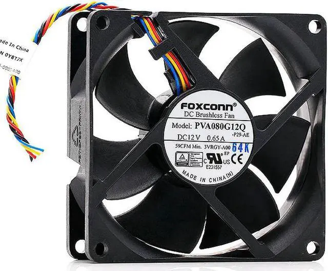 Main image of New original Foxconn PVA080G12Q 8025 12V 0.65A 4-pin PWM CPU fan with large air volume