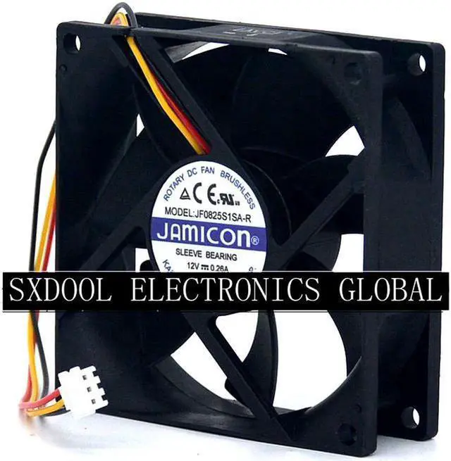 Alt view image 5 of 5 - Original JF0825S1SA-R New UPS silent fan 3-wire JAMICON 12V 0.26A