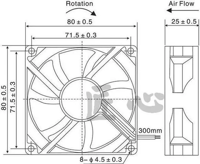 Alt view image 3 of 5 - Original JF0825S1SA-R New UPS silent fan 3-wire JAMICON 12V 0.26A