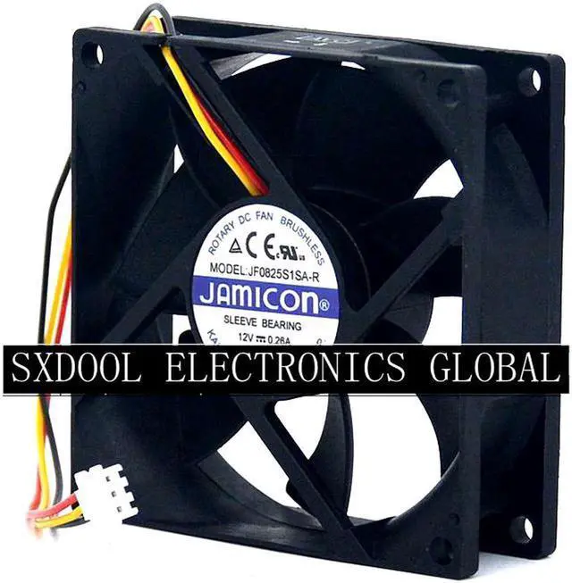 Alt view image 2 of 5 - Original JF0825S1SA-R New UPS silent fan 3-wire JAMICON 12V 0.26A