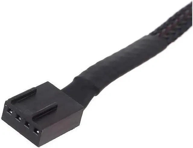 Alt view image 6 of 6 - Milue PWM Fan Hub PC Fan Splitter 6 Way Sleeved Power Supply Cable Adapter Internal Motherboard Fan Power Extension Cable Cord Pwm Fan Hub Splitter