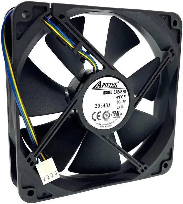 Main image of SAB4B2U -PFGE 120mm 12cm PWM Water Block Watercooler Cooling Fan,120X120X25mm 12V Dual Ball Bearing 2700RPM for Apistek Fans