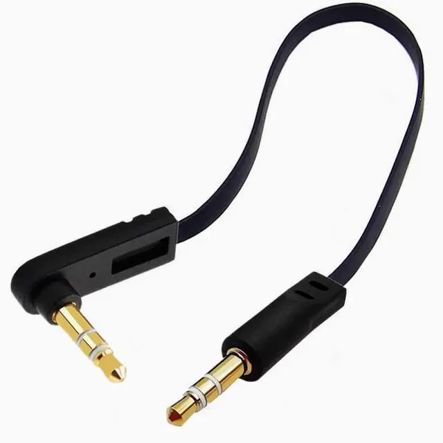Alt view image 2 of 3 - High elastic flat computer projection laptop TV output power amplifier speaker DC3.5 male and female bend audio extension cable Level 3 Father-in-law straight head  15CM