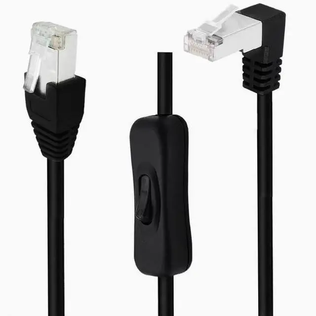 Main image of Super Class 6 Gigabit cat6e network cable with 304 switch control network Disconnect extension network cable Male to male straight head/down bend 1m