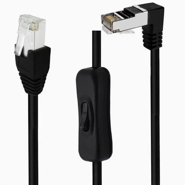 Main image of Super Class 6 Gigabit cat6e network cable with 304 switch control network Disconnect extension network cable  Male to male straight head/down bend 1m