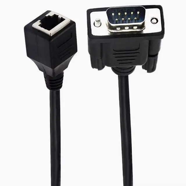 Main image of DB9 Male/female RJ45 cable RJ45 to RS232 male/female cable connector to network cable extender
