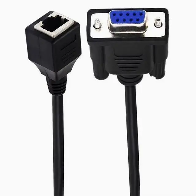 Main image of DB9 Male/female RJ45 cable RJ45 to RS232 male/female cable connector to network cable extender  DB9 female  0.15m