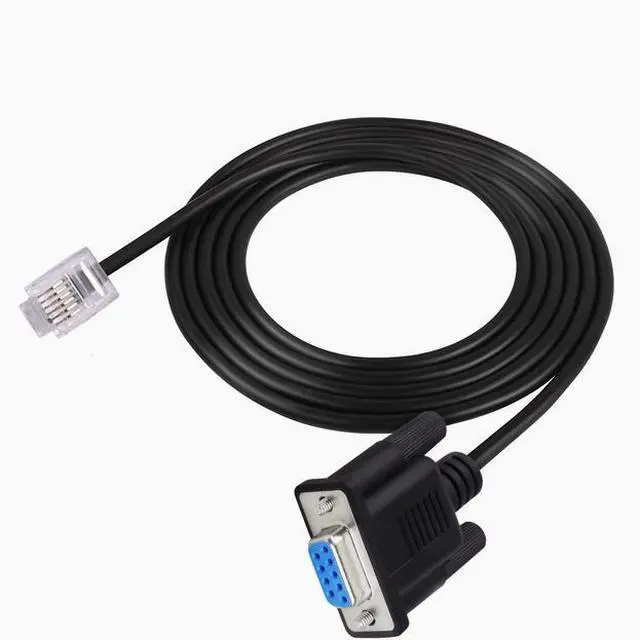 Alt view image 4 of 5 - RS232 DB9 6P6C  Female head turn RJ11 RJ12 6P6C LAN Serial Console cable serial port COM