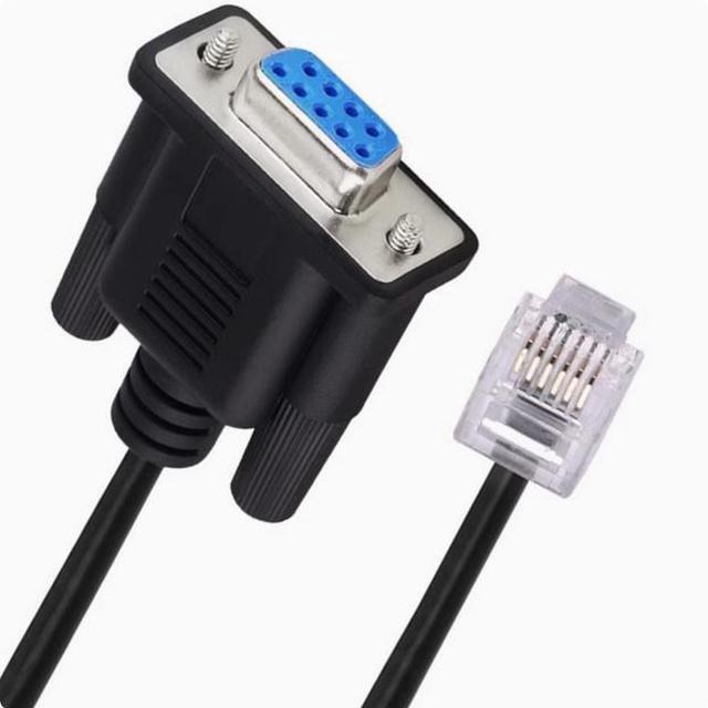 Alt view image 2 of 5 - RS232 DB9 4P4C  Female head turn RJ11 RJ12 6P6C LAN Serial Console cable serial port COM