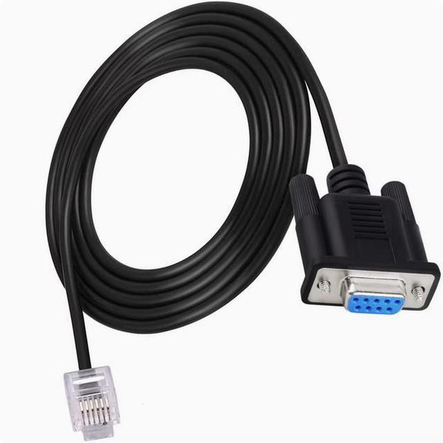 Alt view image 4 of 5 - RS232 DB9 4P4C  Female head turn RJ11 RJ12 6P6C LAN Serial Console cable serial port COM