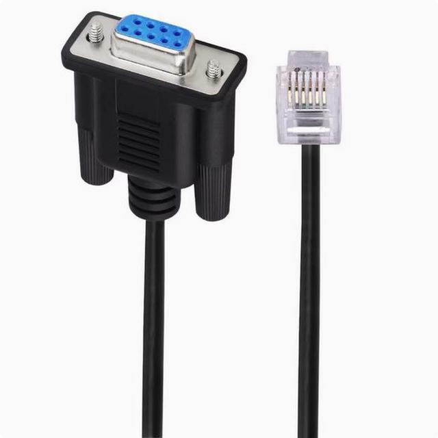 Alt view image 5 of 5 - RS232 DB9 4P4C  Female head turn RJ11 RJ12 6P6C LAN Serial Console cable serial port COM