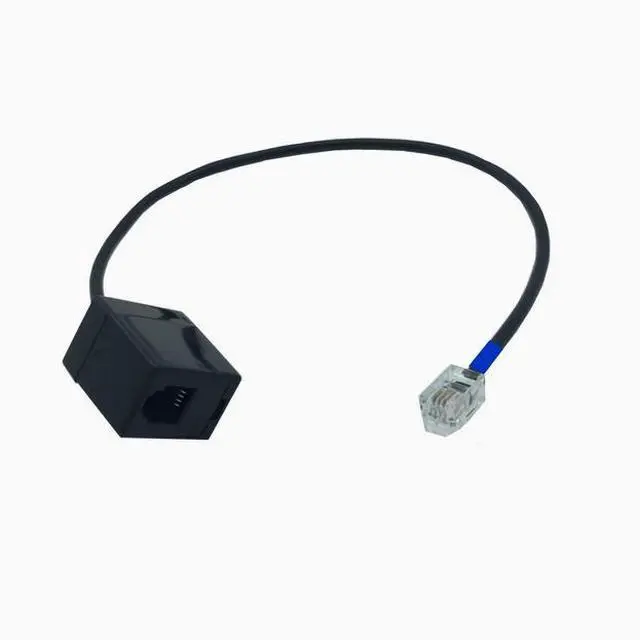 Alt view image 2 of 3 - RJ9 4P4C male to female conversion cable, ordinary line sequence phone line sequence 0.25m