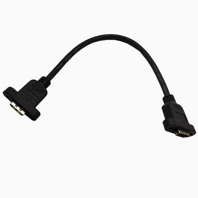 Alt view image 2 of 4 - HDMI extension cable with screw hole holds HDMI mother-to-mother extension with ear version 1.4 copper core