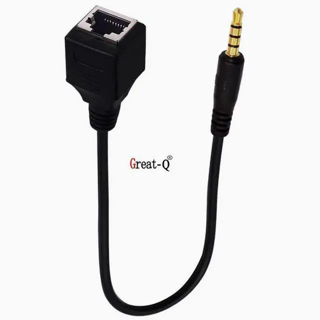 Alt view image 2 of 4 - DC3.5 Male/Female RJ45 Network port Touch screen cable RJ45 female to DC3.5 Level 4 4