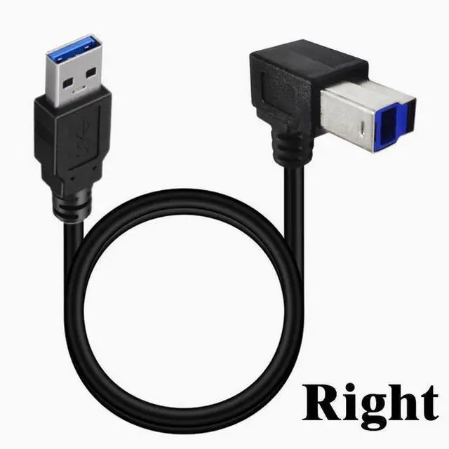 Main image of USB3.0 square port data cable A Revolution B male 90 degrees up and down left and right elbow hard disk box printer cable 0.5m Right Angle
