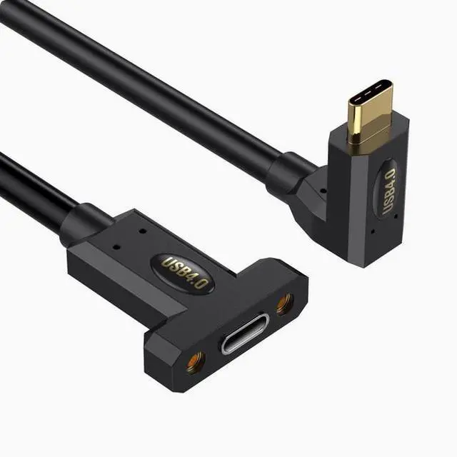 Main image of USB4 :TYPE-C fair bend Turn Type-C master ear screws fixed panel extension cable 8K60HZ Lightning Multi-function 240W