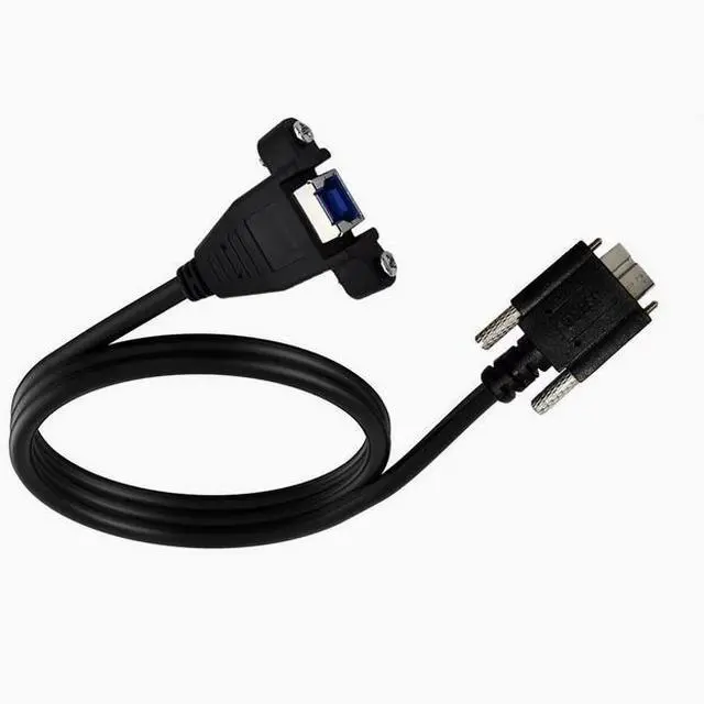 Alt view image 2 of 5 - 5Gbps speed USB3.0 with fixing screws Data cable usb B female to micro b male conversion pair cable