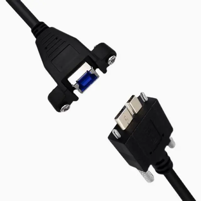 Alt view image 5 of 5 - 5Gbps speed USB3.0 with fixing screws Data cable usb B female to micro b male conversion pair cable