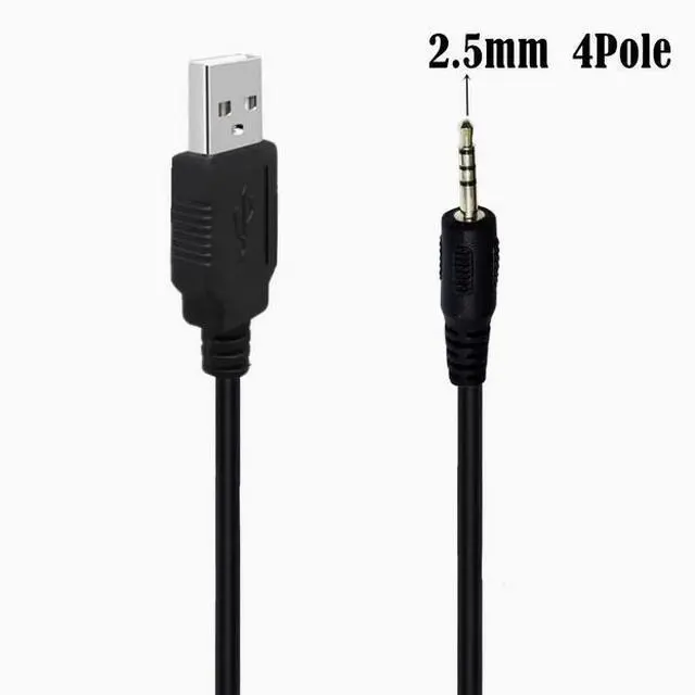 Alt view image 2 of 5 - Bluetooth headphone charging cable USB to 2.5MM male MP3/MP4 download/charging/audio conversion data cable