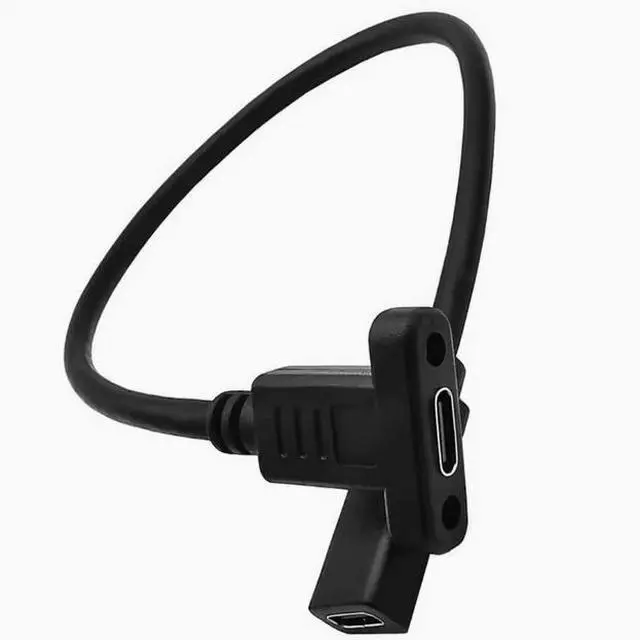 Alt view image 4 of 5 - Gold-plated USB3.1type-c mother-to-female extension cable with screw hole can fix high-speed 10Gbps data cable 1.8 m