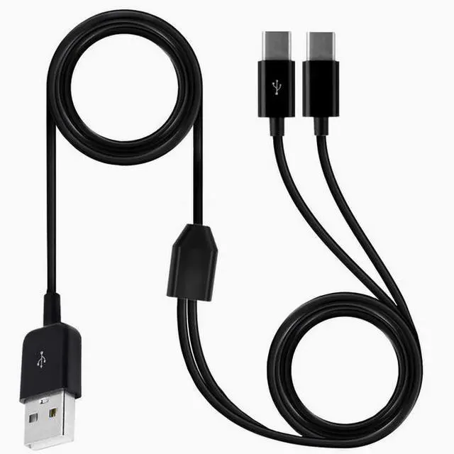 Main image of USB one tow two charging cable one point two in one with two type-c interface mobile phone charging data cable