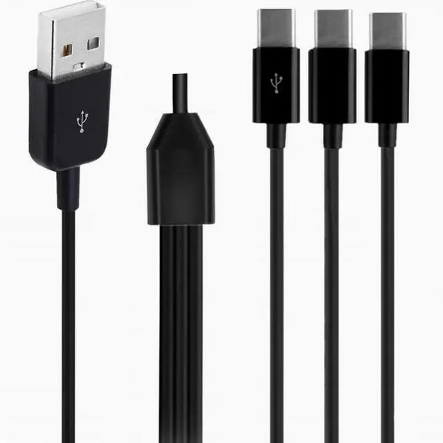 Main image of USB one drag three charging cable one point three-in-one with 3 type-c interface mobile phone charging data cable