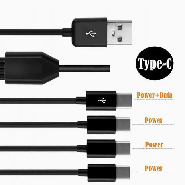Main image of USB one drag four charging cable one point four with four type-c interface mobile phone charging data cable