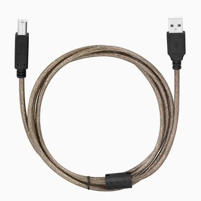 Alt view image 2 of 5 - USB2.0 print cable High-grade transparent brown standard 2428 copper USB print cable printer data cable pure copper 3m