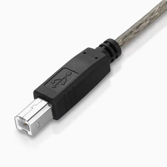 Alt view image 4 of 5 - USB2.0 print cable High-grade transparent brown standard 2428 copper USB print cable printer data cable pure copper 3m