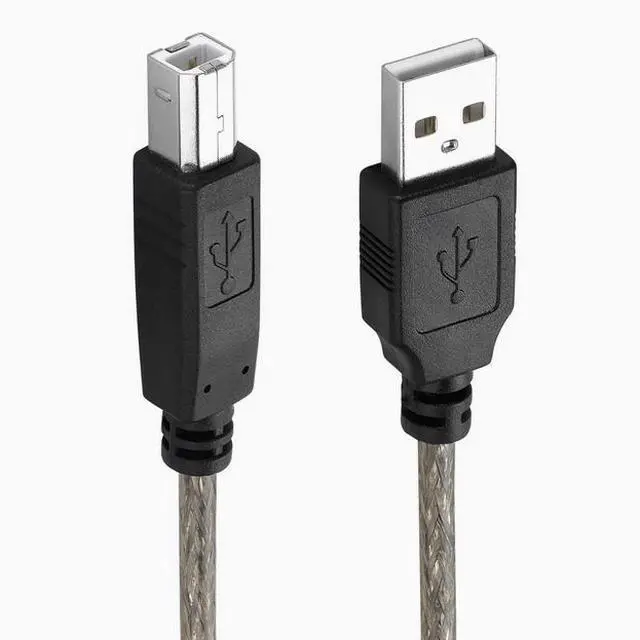 Alt view image 5 of 5 - USB2.0 print cable High-grade transparent brown standard 2428 copper USB print cable printer data cable pure copper 3m