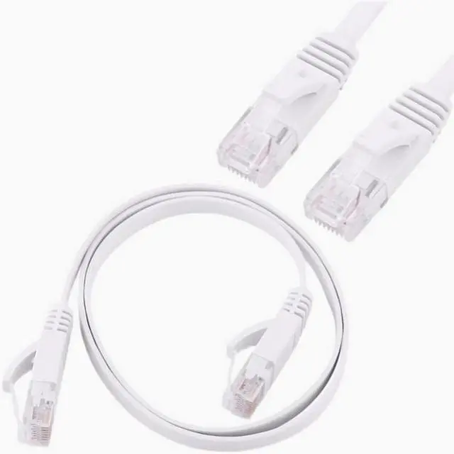 Alt view image 3 of 3 - Gigabit six types of network cable 6 types of pure copper flat indoor optical fiber portable high-speed network cable 1M