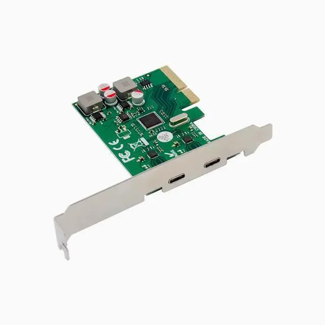 Alt view image 3 of 5 - PCIE to USB 3.1 Type-C Conversion card 2-Port expansion card Desktop ASM1142 No power supply