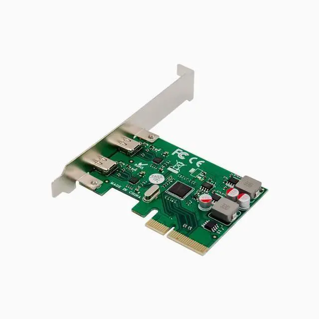 Alt view image 5 of 5 - PCIE to USB 3.1 Type-C Conversion card 2-Port expansion card Desktop ASM1142 No power supply